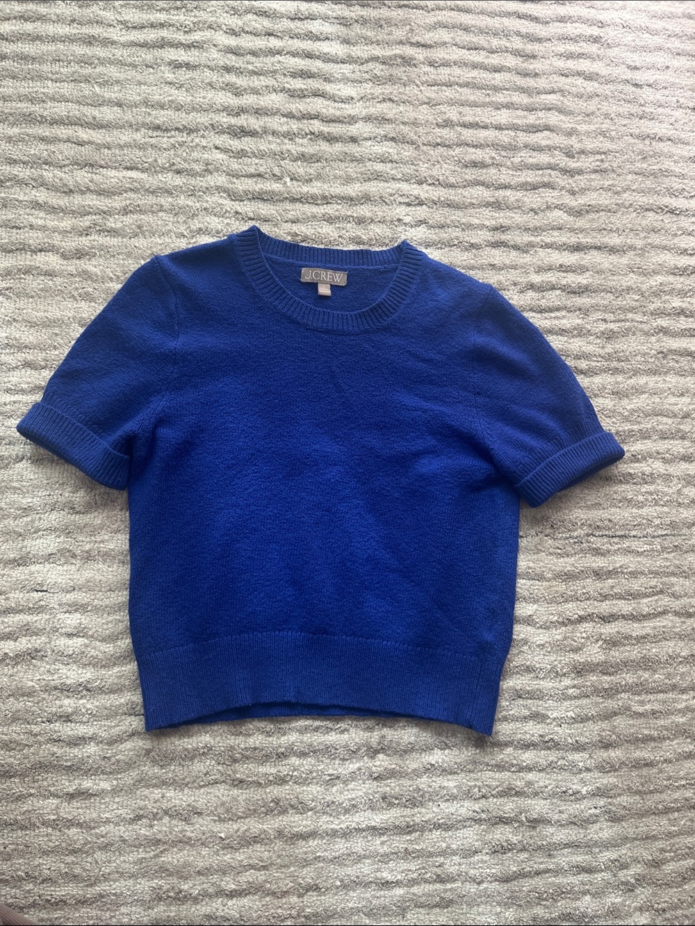 J. Crew Cobalt Blue Short Sleeve Sweater